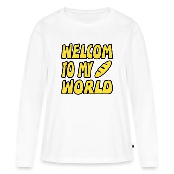 Boulanger - T-shirt manches longues Premium bio Femme - blanc - Devant - Julia (174cm)