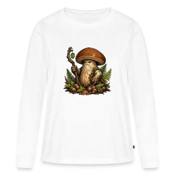 Gardien de la Forêt à Mooshroom - T-shirt manches longues Premium bio Femme - blanc - Devant - Julia (174cm)