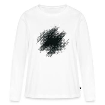 Cercle d’éclat - T-shirt manches longues Premium bio Femme - blanc - Devant - Julia (174cm)