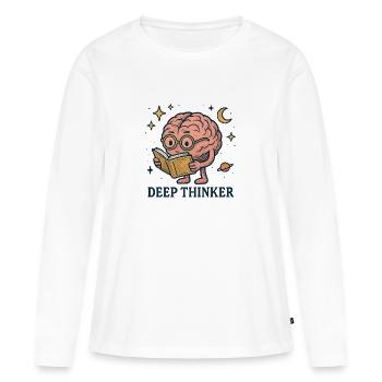 Penseurs profonds dans l’Empire stellaire - T-shirt manches longues Premium bio Femme - blanc - Devant - Julia (174cm)