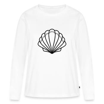 Coquillages - T-shirt manches longues Premium bio Femme - blanc - Devant - Julia (174cm)