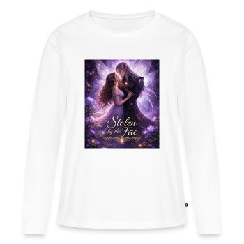 Volé par les fées - T-shirt manches longues Premium bio Femme - blanc - Devant - Julia (174cm)