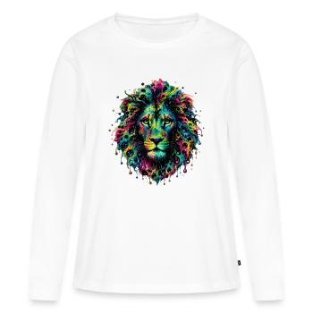 Prismatischer Wächter - Frauen Premium Bio Langarmshirt - Weiß - Vorne - Julia (174cm)