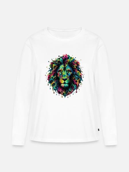 Prismatischer Wächter - Frauen Premium Bio Langarmshirt - Weiß