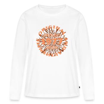 Pourcentage 1977 - T-shirt manches longues Premium bio Femme - blanc - Devant - Julia (174cm)