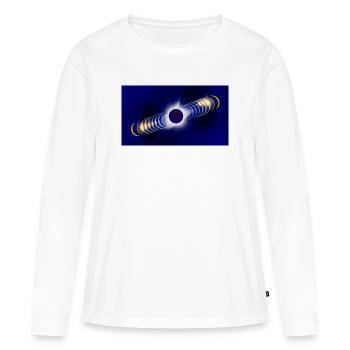 Eclipse2026 - T-shirt manches longues Premium bio Femme - blanc - Devant - Julia (174cm)