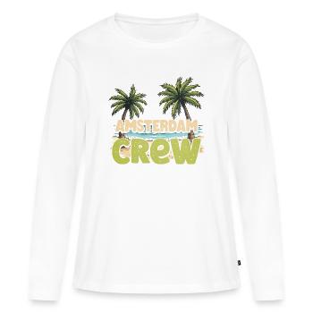 Équipe d’Amsterdam - T-shirt manches longues Premium bio Femme - blanc - Devant - Julia (174cm)