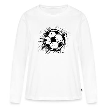 Football - T-shirt manches longues Premium bio Femme - blanc - Devant - Julia (174cm)