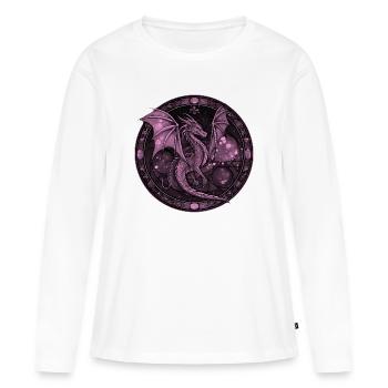 Purple Dragon - Frauen Premium Bio Langarmshirt - Weiß - Vorne - Julia (174cm)