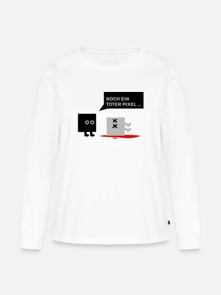 dead pixel_german - Frauen Premium Bio Langarmshirt - Weiß