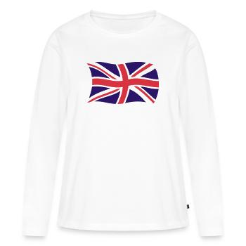 British Fahne | England | Fahne | Flag | UK | - T-shirt manches longues Premium bio Femme - blanc - Devant - Julia (174cm)