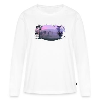 Paysage - T-shirt manches longues Premium bio Femme - blanc - Devant - Julia (174cm)