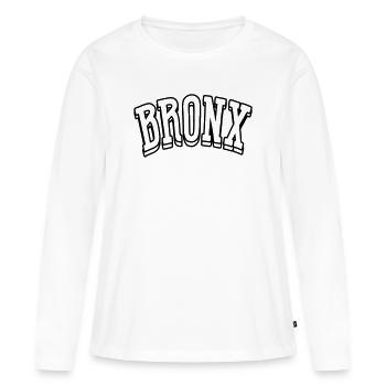 Chemise du Bronx - T-shirt manches longues Premium bio Femme - blanc - Devant - Julia (174cm)