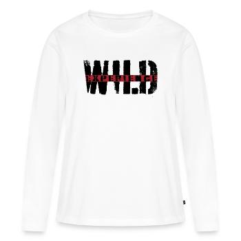 Expérience sauvage - T-shirt manches longues Premium bio Femme - blanc - Devant - Julia (174cm)