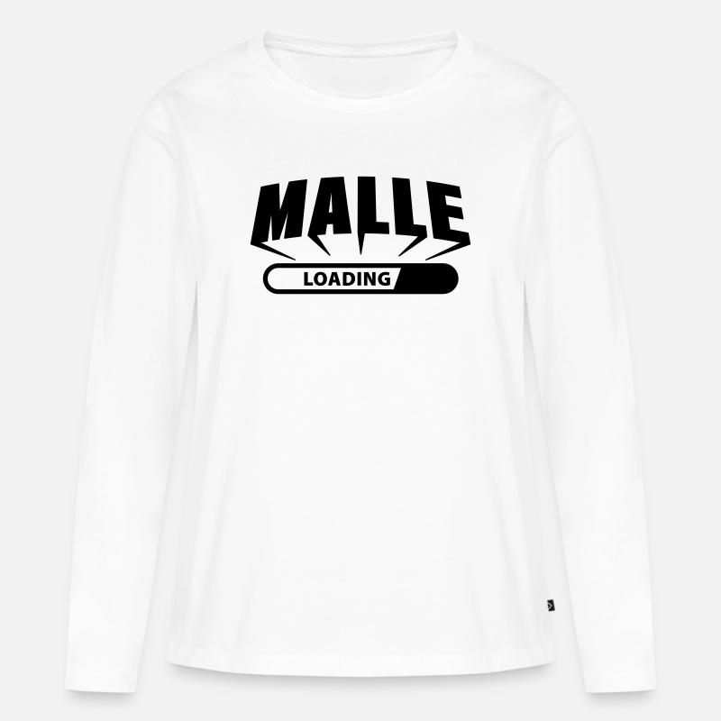 Malle loading - Frauen Premium Bio Langarmshirt - Weiß