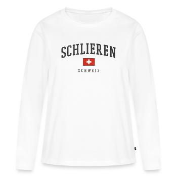 Schlieren – identité suisse de Zurich - T-shirt manches longues Premium bio Femme - blanc - Devant - Julia (174cm)