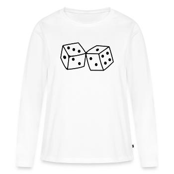 Cube - Women's Premium Organic Long Sleeve Shirt - white - Front - Julia (174cm)