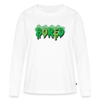 Police de Graffiti Bored Slime - T-shirt manches longues Premium bio Femme - blanc - Devant - Julia (174cm)