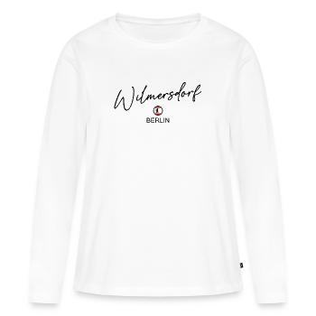 Wilmersdorf - Drapeau de Berlin - Ours de Berlin - T-shirt manches longues Premium bio Femme - blanc - Devant - Julia (174cm)