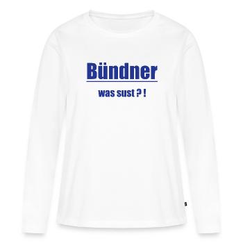 Grisons Quoi ?! - T-shirt manches longues Premium bio Femme - blanc - Devant - Julia (174cm)