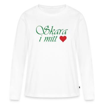 Crowd in my heart - Women's Premium Organic Long Sleeve Shirt - white - Front - Julia (174cm)
