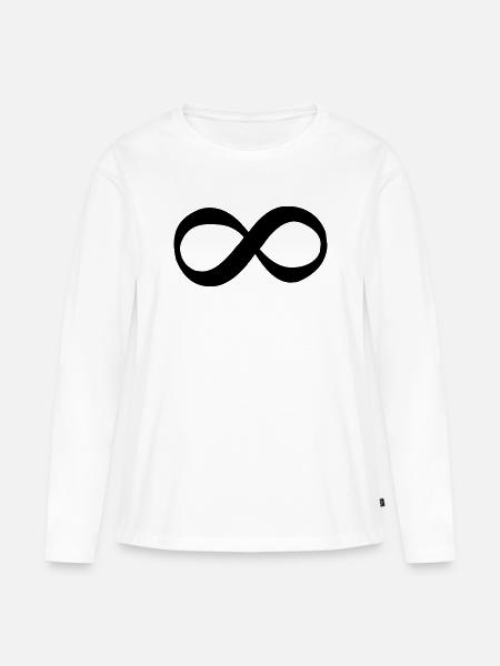 Unendlich - Frauen Premium Bio Langarmshirt - Weiß