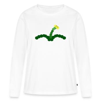 Pissenlit - T-shirt manches longues Premium bio Femme - blanc - Devant - Julia (174cm)