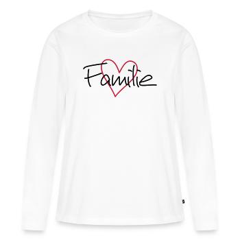 Famille coeur amour communauté cohésion - T-shirt manches longues Premium bio Femme - blanc - Devant - Julia (174cm)