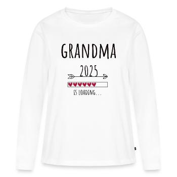 Pregnancy Grandma Baby Happiness Gift - Women's Premium Organic Long Sleeve Shirt - white - Front - Julia (174cm)