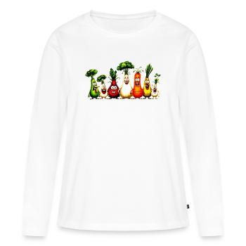 vegetables - Women's Premium Organic Long Sleeve Shirt - white - Front - Julia (174cm)