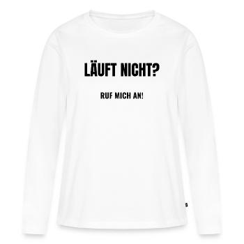 Doesn't Run Call Me Handyman Saying - Women's Premium Organic Long Sleeve Shirt - white - Front - Julia (174cm)