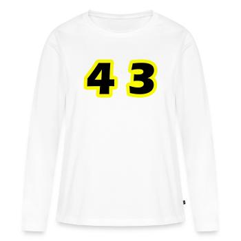 43 Number symbol - Women's Premium Organic Long Sleeve Shirt - white - Front - Julia (174cm)