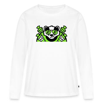 Badger Sugar Cones Logo - Women's Premium Organic Long Sleeve Shirt - white - Front - Julia (174cm)
