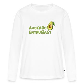 Avocado Enthusiast Design - T-shirt manches longues Premium bio Femme - blanc - Devant - Julia (174cm)