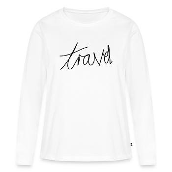 reisen - Frauen Premium Bio Langarmshirt - Weiß - Vorne - Julia (174cm)