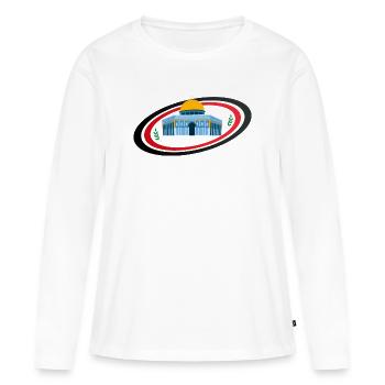 Mosquée de Jérusalem Qods Sakhra - T-shirt manches longues Premium bio Femme - blanc - Devant - Julia (174cm)