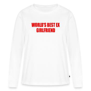 worlds best ex girlfriend - T-shirt manches longues Premium bio Femme - blanc - Devant - Julia (174cm)