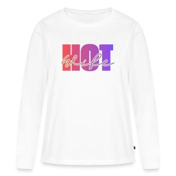 Femme sexy - T-shirt manches longues Premium bio Femme - blanc - Devant - Julia (174cm)