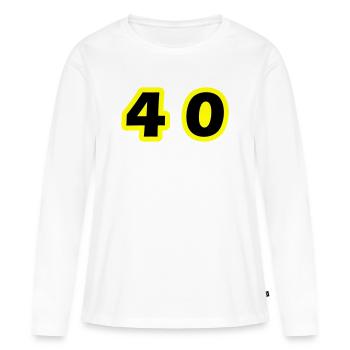 40 Zahl symbol - Frauen Premium Bio Langarmshirt - Weiß - Vorne - Julia (174cm)