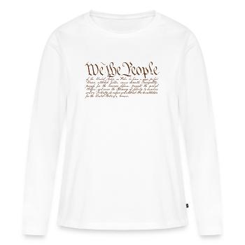 We the People - Women's Premium Organic Long Sleeve Shirt - white - Front - Julia (174cm)