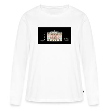 Berlin, Oper unter den Linden, Zeichnung - Frauen Premium Bio Langarmshirt - Weiß - Vorne - Julia (174cm)