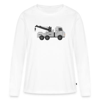 Dépanneuse - T-shirt manches longues Premium bio Femme - blanc - Devant - Julia (174cm)