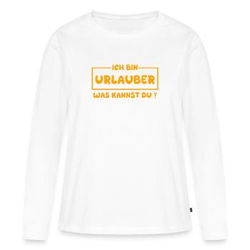 Profession Vacancier - T-shirt manches longues Premium bio Femme - blanc - Devant - Julia (174cm)