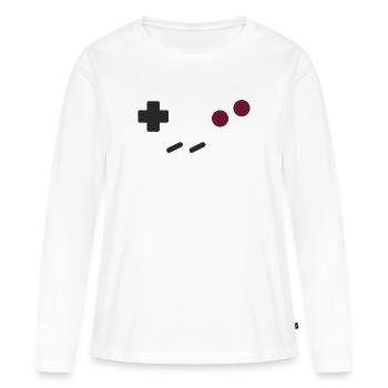 RetroBoy Controls - Frauen Premium Bio Langarmshirt - Weiß - Vorne - Julia (174cm)