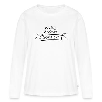 mein kleiner Stinker - Frauen Premium Bio Langarmshirt - Weiß - Vorne - Julia (174cm)