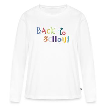 back to school - Women's Premium Organic Long Sleeve Shirt - white - Front - Julia (174cm)