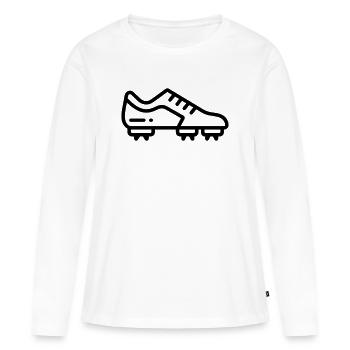 chaussure de football crampons - T-shirt manches longues Premium bio Femme - blanc - Devant - Julia (174cm)