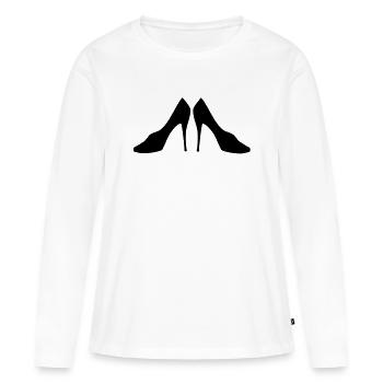 chaussures - T-shirt manches longues Premium bio Femme - blanc - Devant - Julia (174cm)