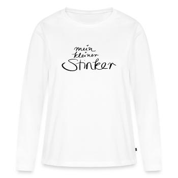 mein kleiner Stinker - Frauen Premium Bio Langarmshirt - Weiß - Vorne - Julia (174cm)