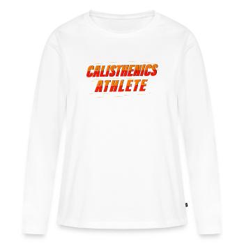 Calisthenics Athlet – Kraftkunst - Frauen Premium Bio Langarmshirt - Weiß - Vorne - Julia (174cm)